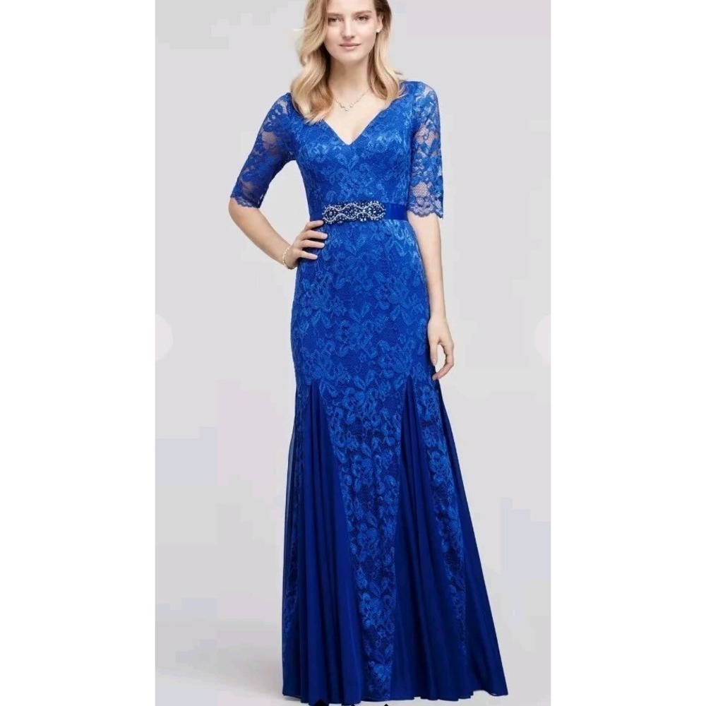 Patra By Joanna Chen NEW Lace All Over Size 12 Blue